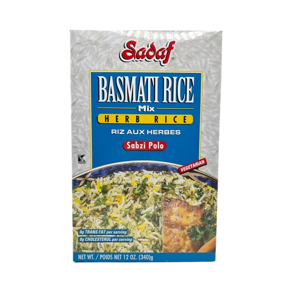 Sadaf Basmati Rice Mix - Vegetarian Herb Rice - Sabzi Polo - سبزی پلو