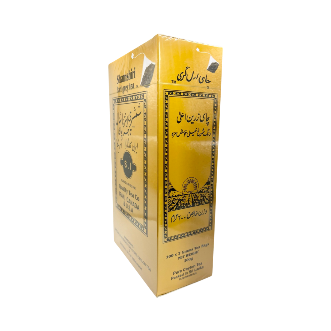 Shamshiri Earl Grey 100 Tea Bags - Chai - چای کیسه ای ارل گری شمشیری