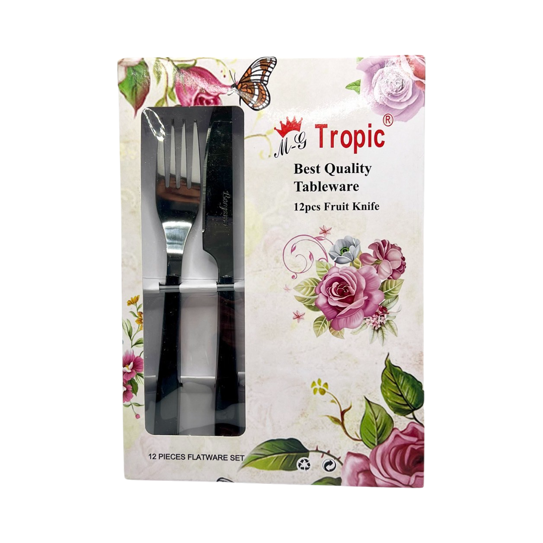 Tropic 12pcs Fruit knife - Chaghoo Changal Mivehkhori - چاقو و چنگال میوه خوری