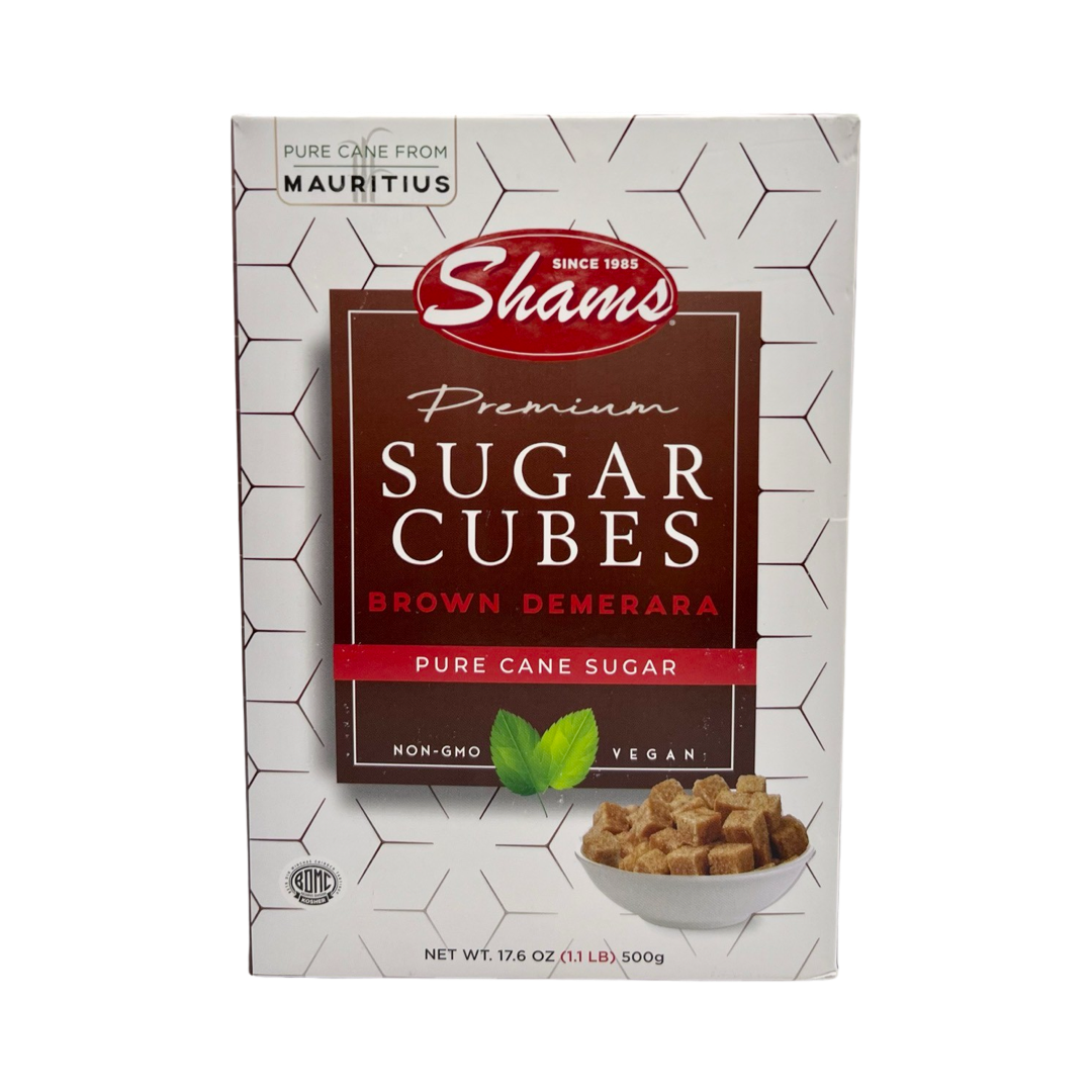 Shams Premium Sugar Cubes - Brown Demerara - Pure Cane Sugar- Ghand Shekasteh - قند شکسته
