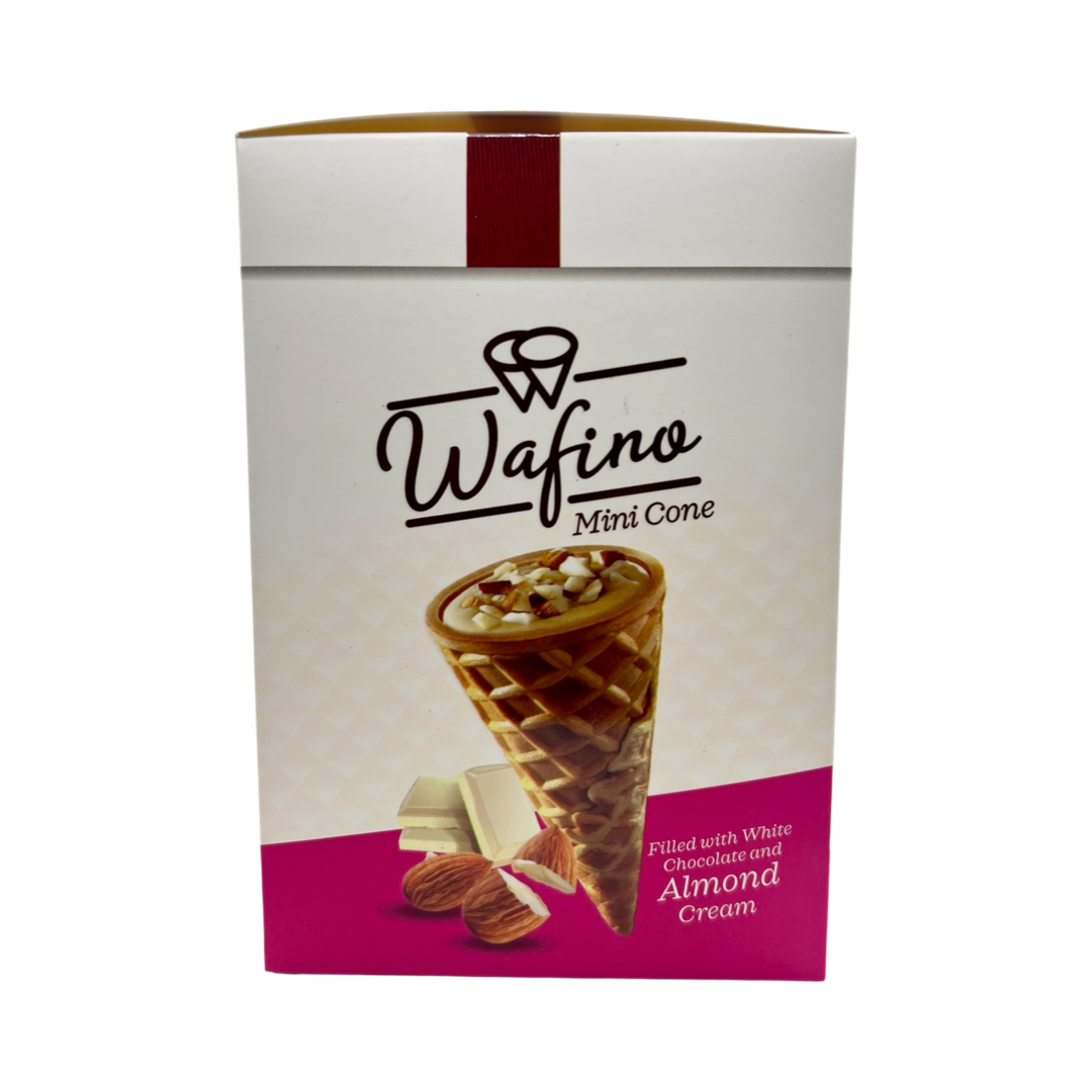 Wafino Mini Cone White Chocolate & Almond Cream