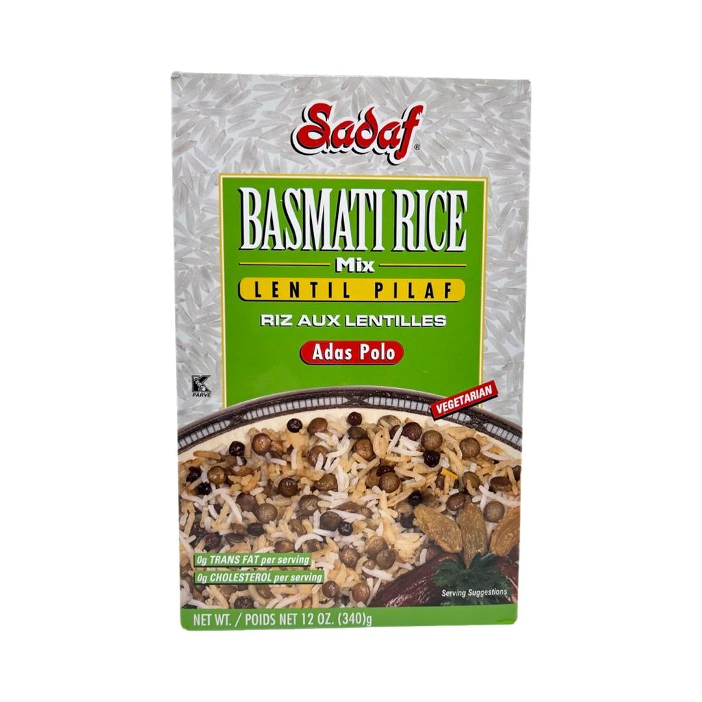 Sadaf Basmati Rice Lentil Mix - Vegetarian - Adas Polo - عدس پلو