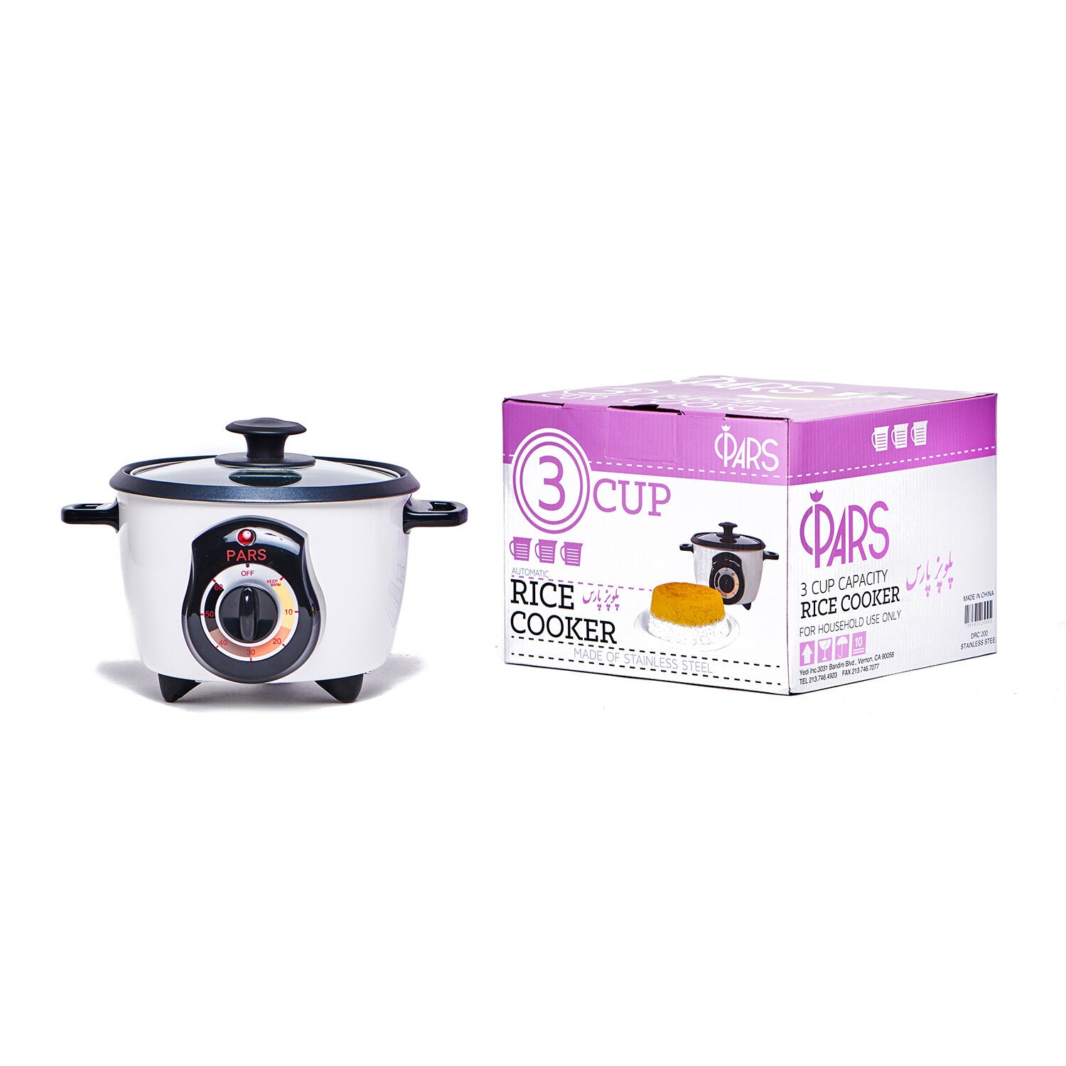 Pars 3 Cup Rice Cooker - Polopaz - پلوپز