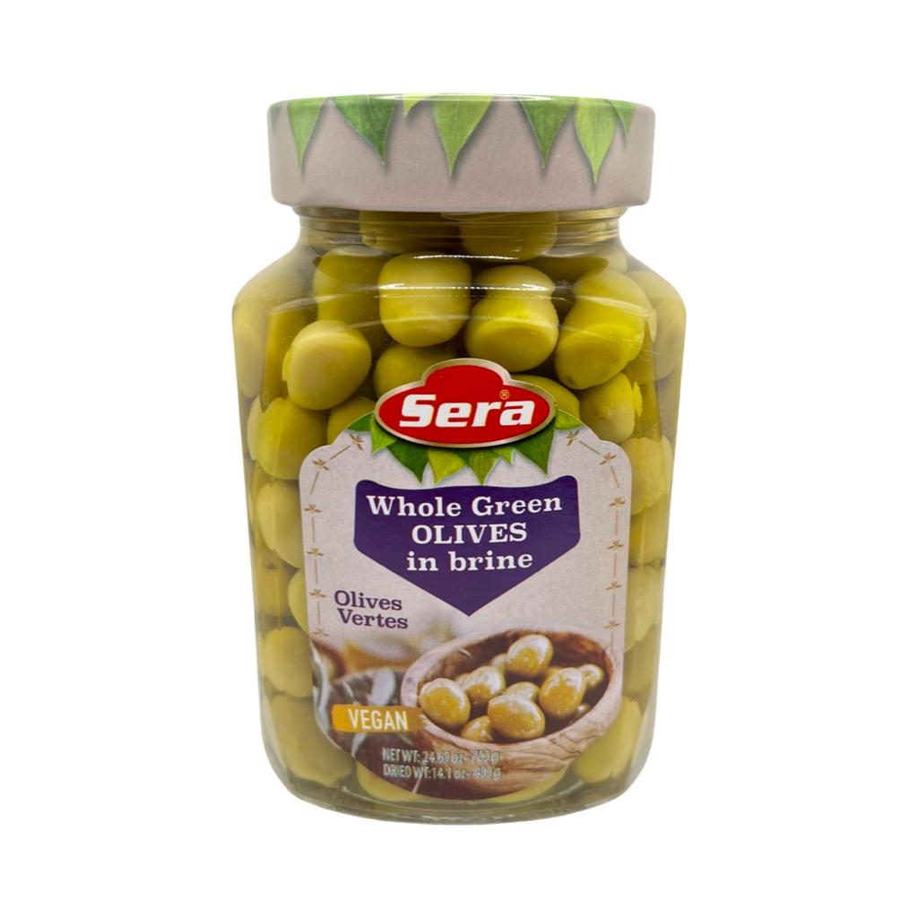 Sera Whole Green Olives in Brine - Zeytoon Sabz - زیتون سبز