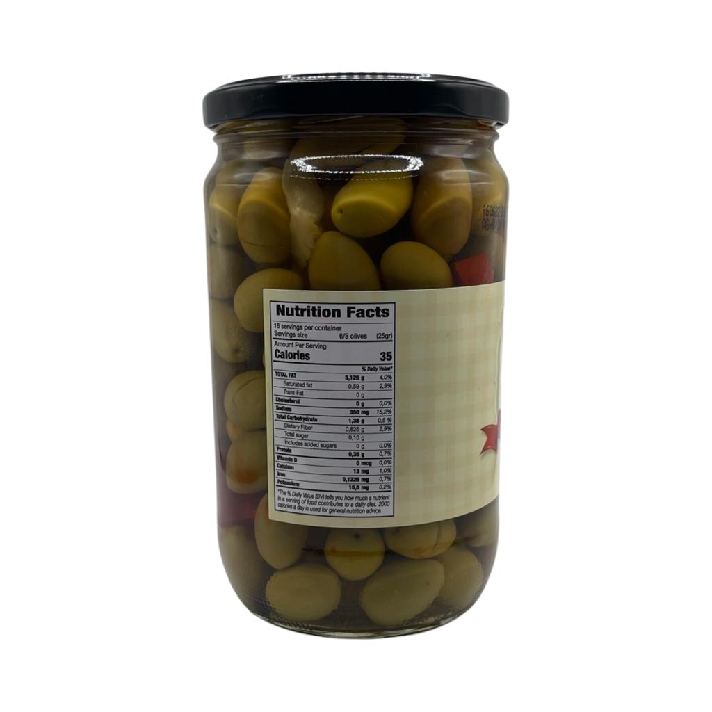 Golchin Cracked Green Olives with Chili Peppers - Zaytoon - زیتون سبز با فلفل