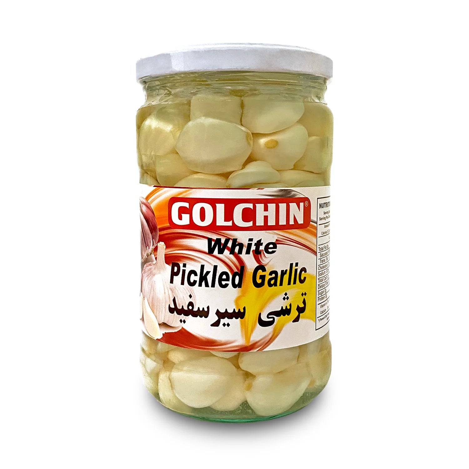 Golchin White Pickled Garlic - Torshi Sir - نرشی سیر سفید