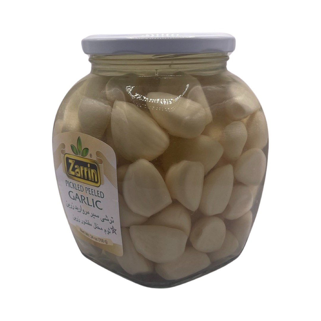 Zarin Pickled Peeled Garlic - Torshi Sir - ترشی سیر مروارید